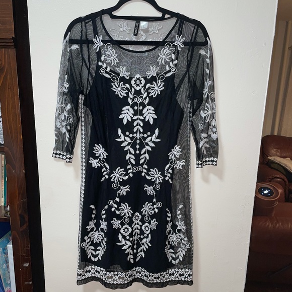H&M Sheer Embroidered Dress - Picture 4 of 8